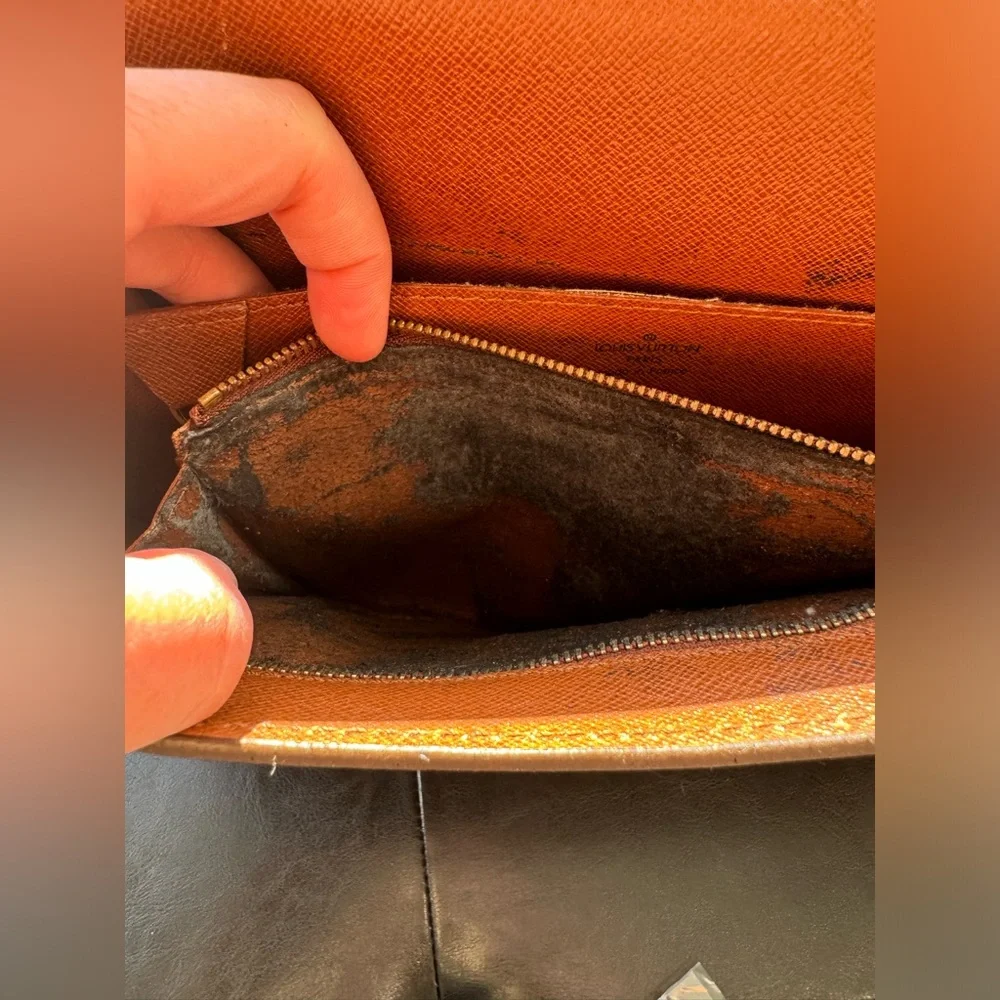 Louis Vuitton Monogram Briefcase with crossbody strap (and keys)